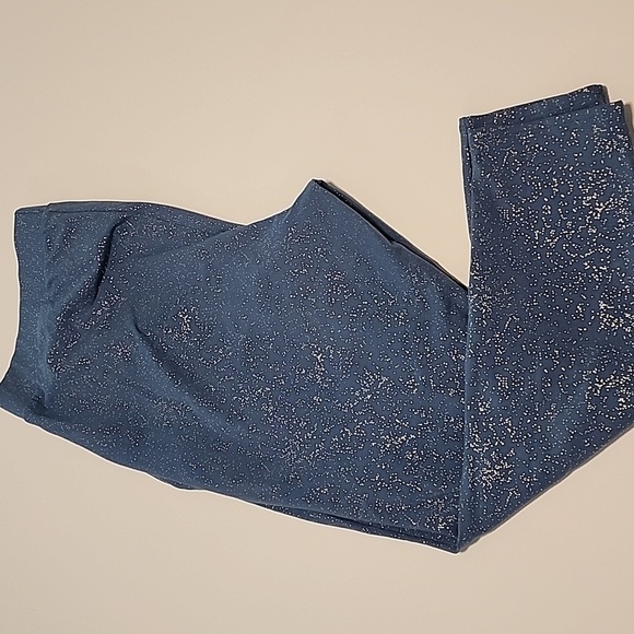 torrid Pants - Torrid Blue leggings metallic speckles sz 3 / 3X pockets 26" inseam